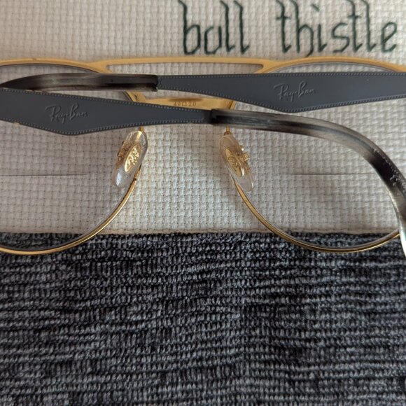 Ray Ban RB3545V 2913 Gold Grey Round Modern Eyeglasses FRAMES 49 20 140 & Case - Picture 9 of 10